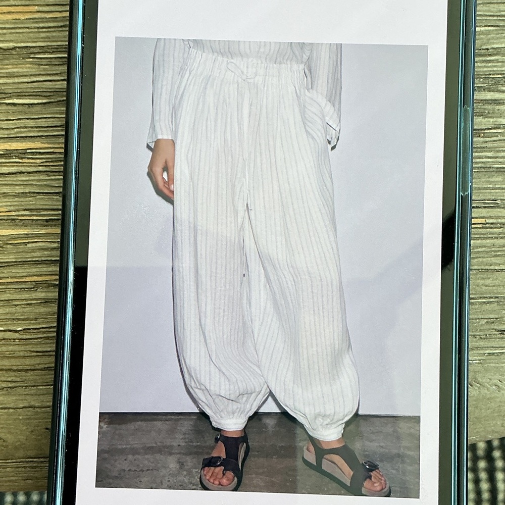 Zara Collection Striped Balloon Pants XS-S - Picture 7 of 7